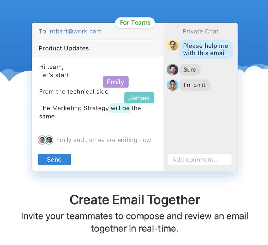 Spark Drafting Email with Team