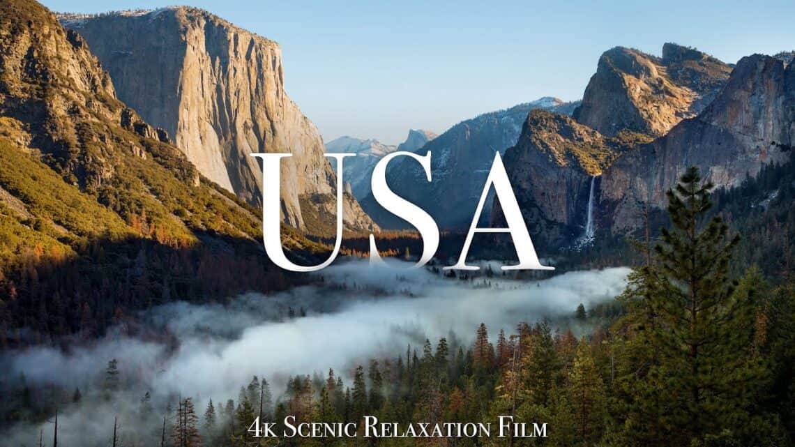 The USA 4K – Scenic relaxation film with calming music