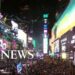 A millionn people gather in Times Square to celebrate the New Year