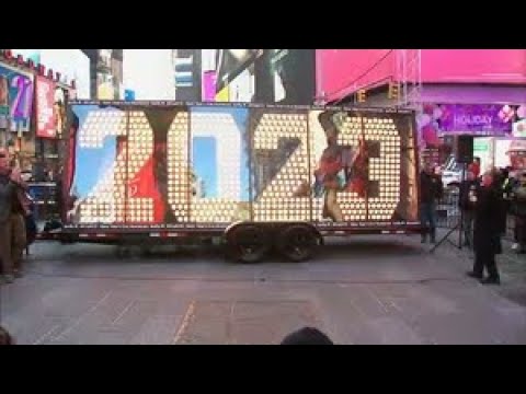 Giant 2023 arrives in Times Square for New Year’s Eve ball drop