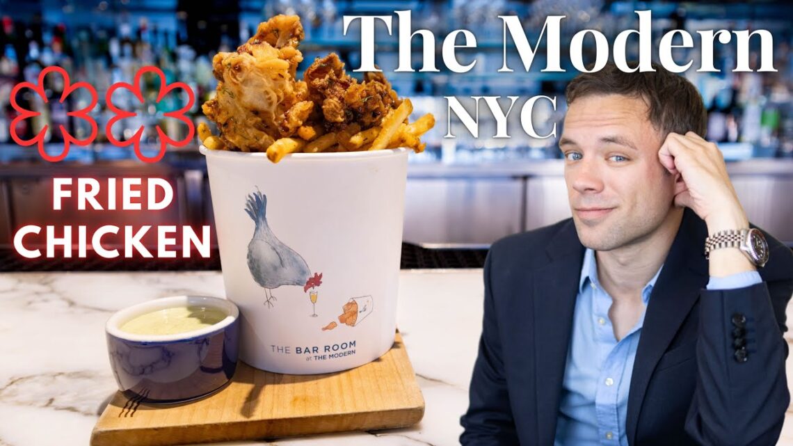 Eating 2 Michelin Starred Fried Chicken At The Modern. Nyc. Bar Room. Best Fried Chicken In Nyc?