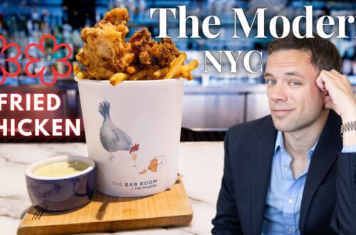 Eating 2 Michelin Starred Fried Chicken At The Modern. Nyc. Bar Room. Best Fried Chicken In Nyc?